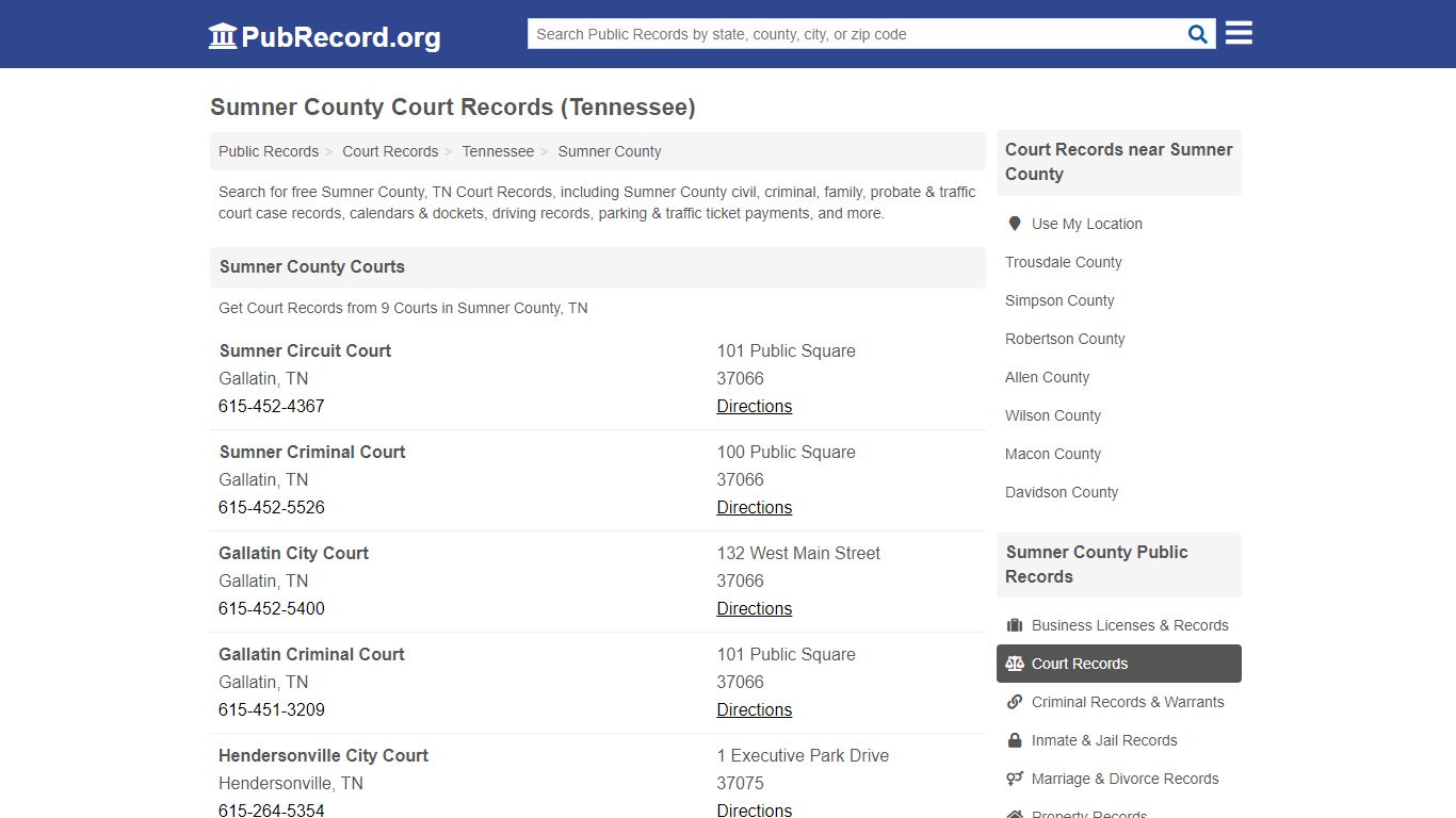 Free Sumner County Court Records (Tennessee Court Records)